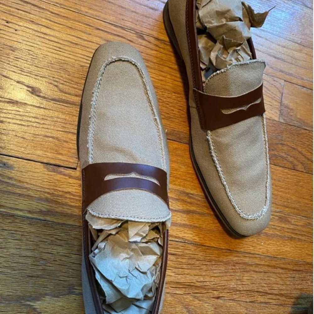 Stacy Adams Slip-On Loafer Men's Shoes Brown/Sandi Multi 8.5 M